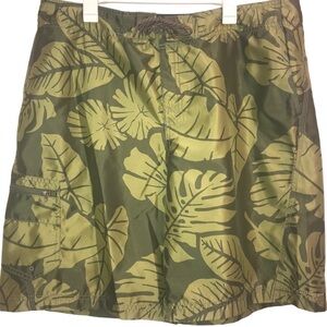 Columbia Mens Swim Shorts Green Leaf Pattern Size 40